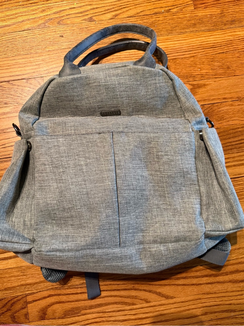 Stylish Gray Nanobebe Diaper Backpack